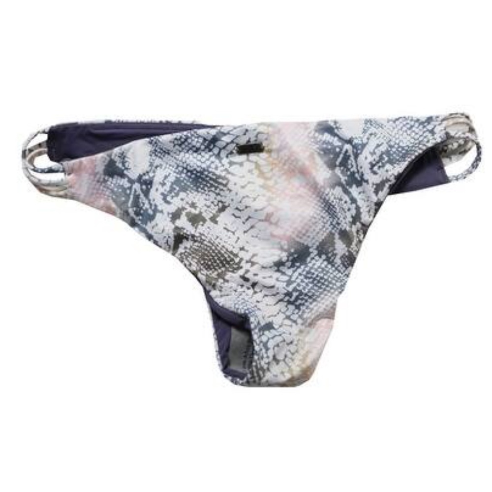 ⭐️ROXY Grey Snake Strappy BikiniBottom Size:L NWOT - Picture 2 of 4